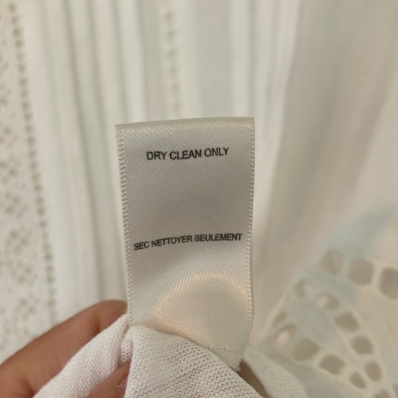 Rebecca Taylor White Pleated Eyelet Blouse - Picture 7 of 7